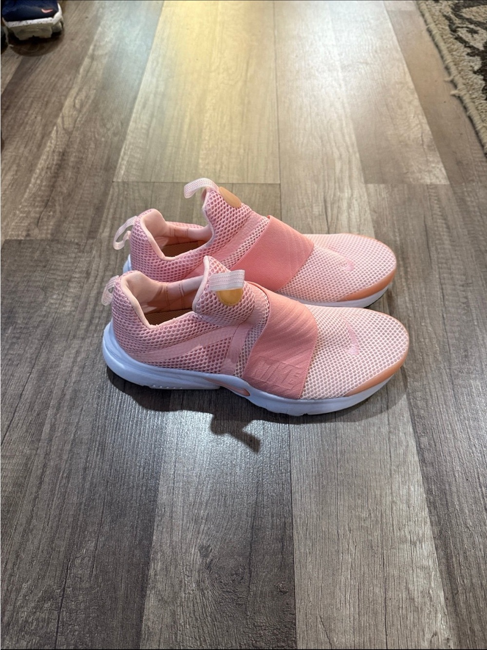 Nike Kids Slip-On Sneakers - Pink and White